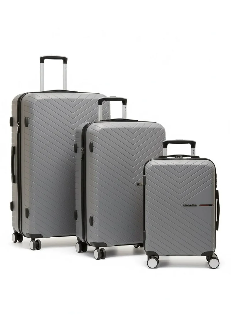 CALVIN KLEIN Calvin Klein Sustain 2.0 3-Piece Hardsided Luggage Set on Wheels for Unisex | Ultra Lightweight ABS with Spinner Wheels 4 Color Flintstone